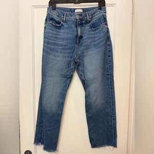 LOFT Light Blue Denim Jeans Cutoff Straight leg Crop Size 6